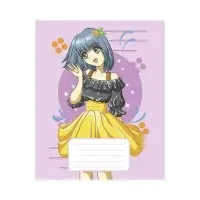 Тетрадь 12 листов в частую косую линию Calligrata "Аниме", обложка мелованный картон, ВД-лак, блок офсет, белизна 95%, МИКС