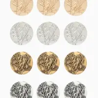 Брошь "Конгреф" листья,  (фас 12шт), цвет МИКС