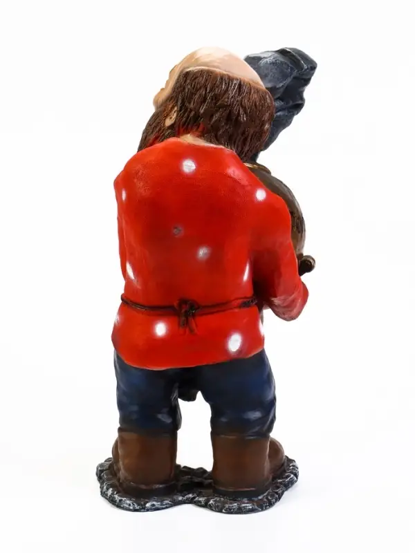Садовая фигура из полистоуна &laquo;Дед с самоваром&raquo;, 56&times;34&times;32 см