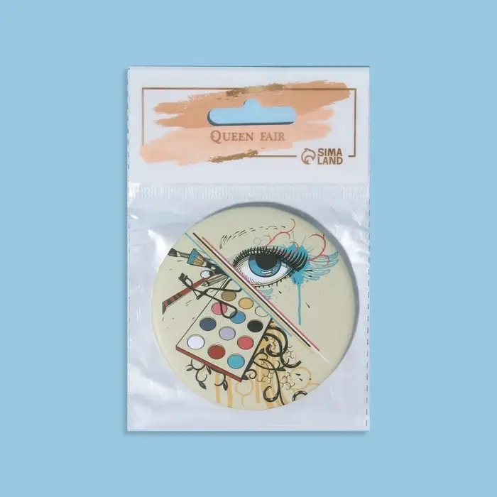 Зеркало карманное «Взгляд», d 7 см, рисунок МИКС Зеркало карманное «Взгляд», d 7 см, рисунок МИКС