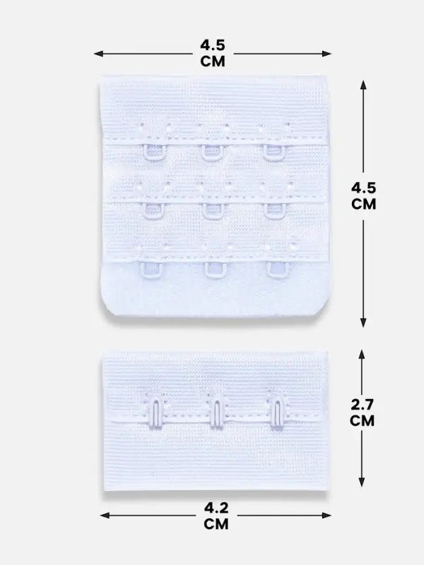 Застёжка для бюстгальтера, 3 ряда 3 крючка, 10 шт., белая