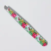 Пинцет скошенный, широкий, 9.5 см, МИКС