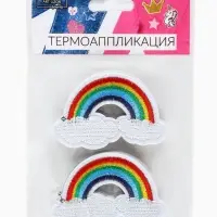 Термоаппликация «Радуга», 5.7×3.4 см, разноцветная