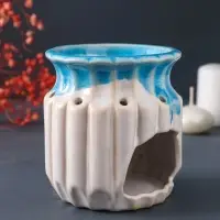 Аромалампа для эфирных масел &laquo;Греческая амфора&raquo;, керамика, синий, 9&times;9&times;9.5 см