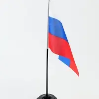 Флаг России, 14&times;21 см, флагшток 33.5&times;6.4 см, полиэстер