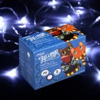 Гирлянда &laquo;Нить&raquo; 2 м, IP20, прозрачная нить, 20 LED, свечение белое, 2 режима, AAх3