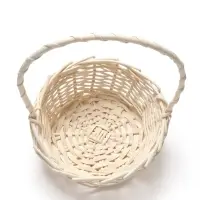 Корзина плетёная для хранения, 23&times;23&times;11 см, ручка h=19 см, лоза, белая