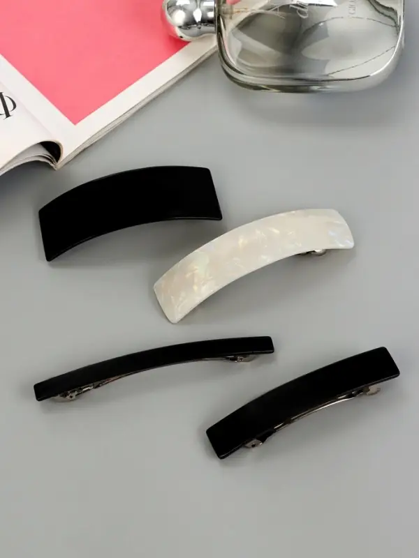 Заколки - автомат для волос &laquo;Беверли&raquo;, набор 4 шт., 8 см, 8.5 см, 9 см, 10.5 см