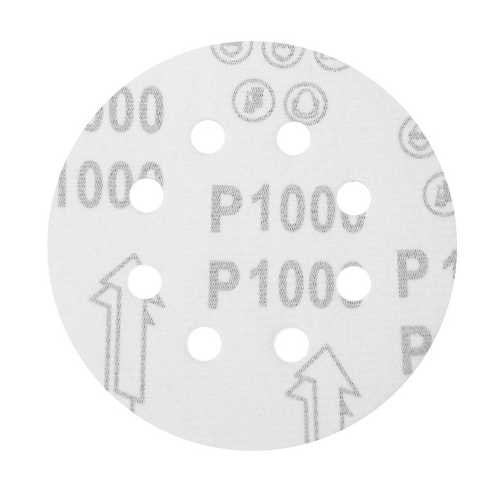 Круг абразивный шлифовальный под Круг абразивный шлифовальный под "липучку" ТУНДРА, перфорированный, 125 мм, Р1000, 10 шт.
