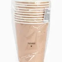 Стаканы одноразовые бумажные для кофе &laquo;Теплее&raquo;, цвет бежевый, 10 шт, 250 мл