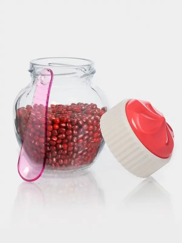 Банка для сыпучих продуктов Cupcake, 210 мл, стекло, с крышкой МИКС