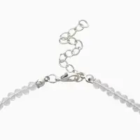 Чокер &laquo;Бабочка&raquo;, хрусталь, белый в серебре, 36 см + 5 см доп, цепочка