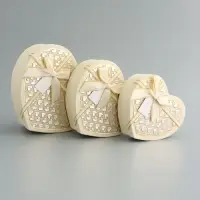 Набор коробок 3 в 1 сердца 22 х 20 х 9;  18.5 х 17 х 7.5; 16 х 14 х 6 см