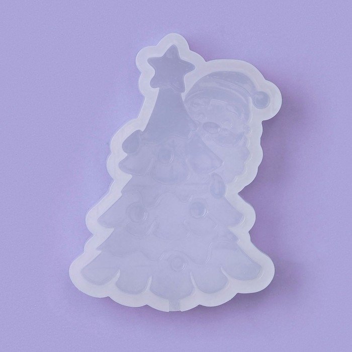 Силиконовый молд для леденцов и шоколада «Дед мороз с Елкой» Силиконовый молд для леденцов и шоколада «Дед мороз с Елкой»