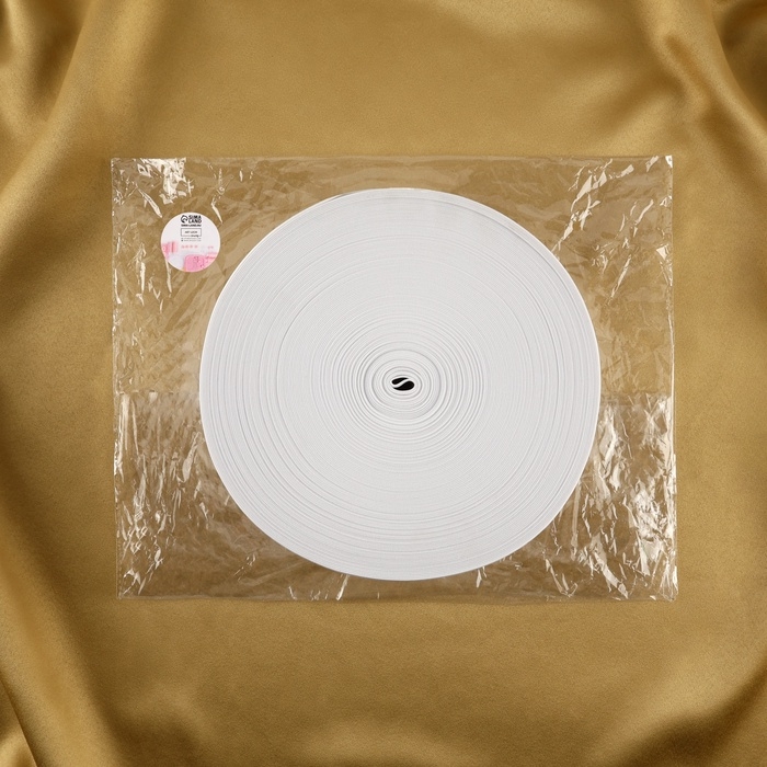 Резинка вязаная, 70 мм, 40 ± 2 м, цвет белый Резинка вязаная, 70 мм, 40 ± 2 м, цвет белый