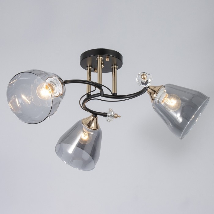 Люстра Люстра "Клео" 3хЕ27 40Вт черный 58х58х24см BayerLux