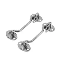 Крючок ветровой LOCKLAND KV001, L=100 мм, нержа, цвет хром, 2 шт