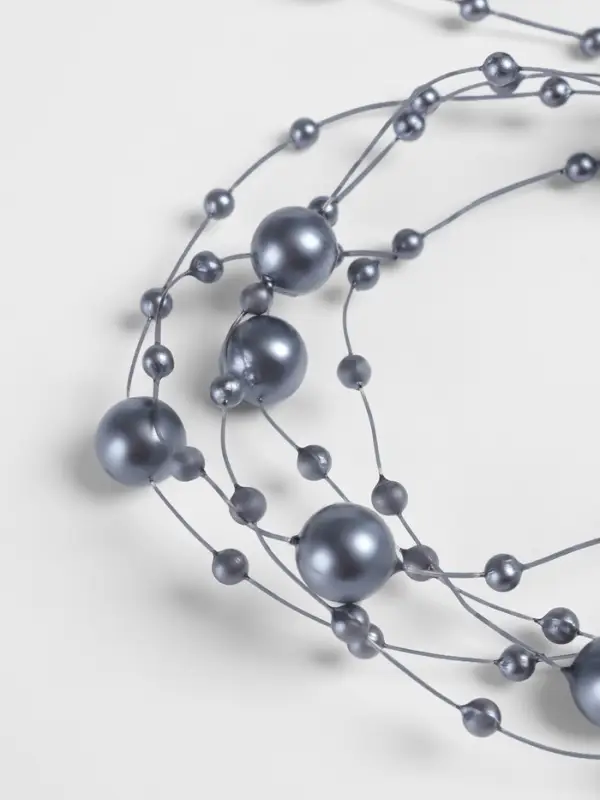 Жемчуг на леске, 3/8 мм, 9&plusmn;0.5 м, серый
