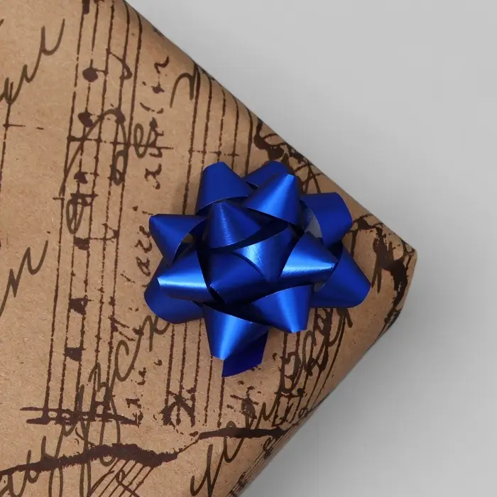 Бант - звезда №3.5, металлик, ассорти