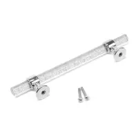 Ручка-скоба CAPPIO PK106, м/о 128 мм, d=12 мм, пластик, цвет прозрачный/хром Ручка-скоба CAPPIO PK106, м/о 128 мм, d=12 мм, пластик, цвет прозрачный/хром