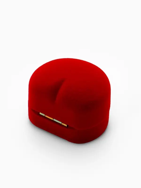 Футляр бархатный под кольцо, серьги &laquo;Сердце малое&raquo;, 5&times;4.2&times;3.6 см, бордовый