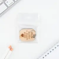 Брелок для ключей деревянный, жетон «Тебя любят», 3,5 х 4,5 см