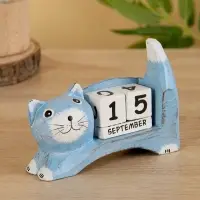 Календарь настольный «Кошка», 13×4×10 см, дерево