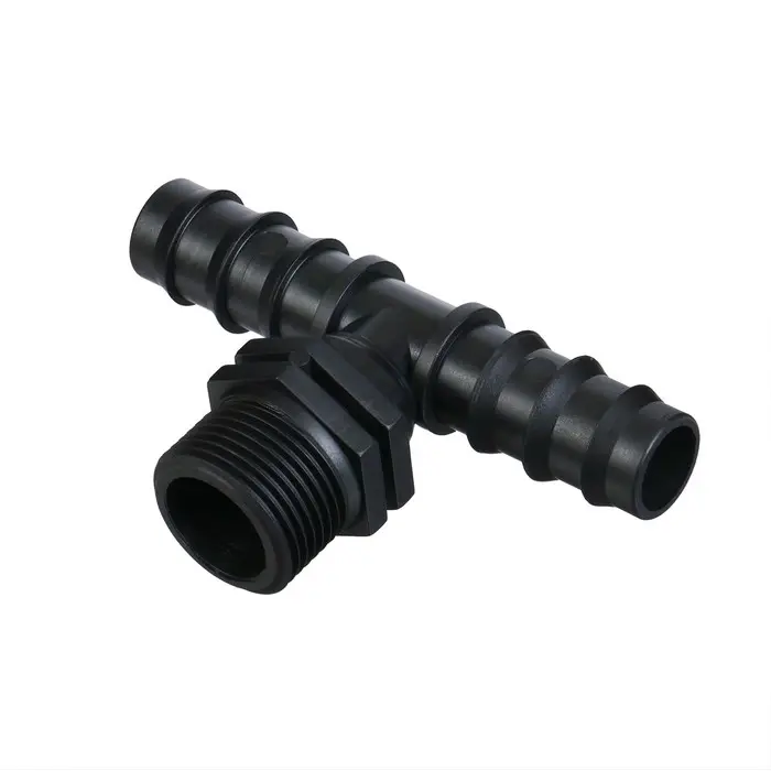 Соединитель Т-образный, наружная резьба 3/4 Соединитель Т-образный, наружная резьба 3/4", для шлангов 3/4" (19 мм), пластик