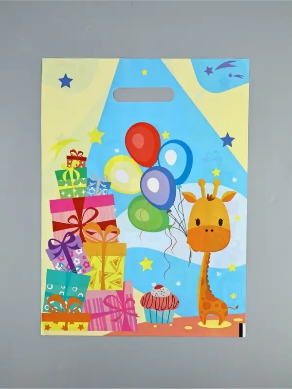 Пакет подарочный &laquo;Веселый жирафик&raquo;, полиэтиленовый с вырубной ручкой, 30&times;40 см, 50 мкм