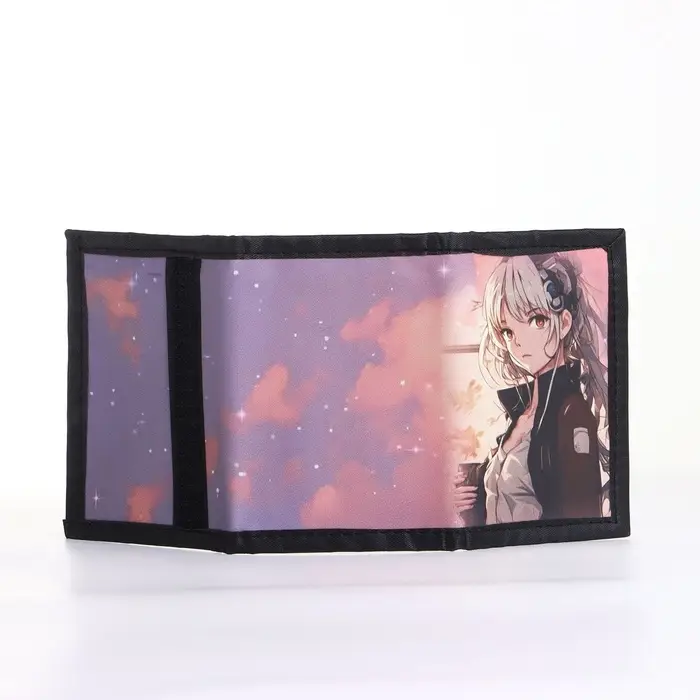 Кошелёк детский на липучке &laquo;Выбражулька&raquo;, бежевый, сиреневый