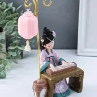 Сувенир полистоун свет "Девочка в кимоно играет на муз. инструменте" 3хAG3 6,5х11,5х21 см