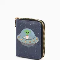 Кошелёк на молнии Выбражулька &laquo;Космос&raquo;, 8.5&times;2.5&times;10.5 см, детский, синий