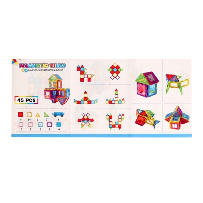 Конструктор магнитный «Магический магнит», 45 деталей Конструктор магнитный «Магический магнит», 45 деталей