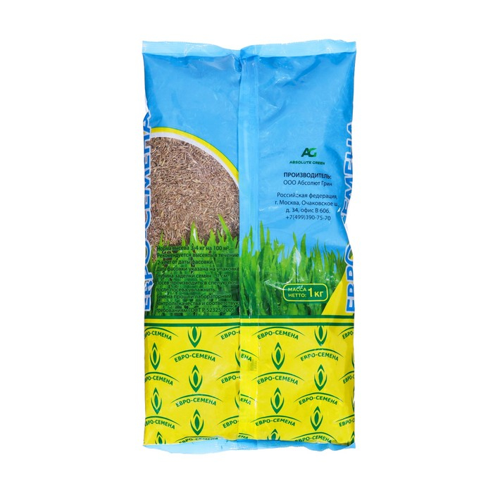 Семена Газонная травосмесь Семена Газонная травосмесь "Евросемена" "Мегаполис", 1 кг