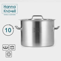 Кастрюля из нержавеющей стали Hanna Knovell с крышкой, 10 л,d=25 см, h=18 см, толщина стенки 0,8 мм