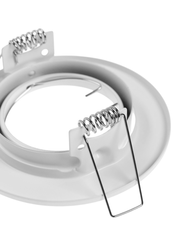 Светильник встраиваемый поворотный, под лампу MR16, круг, металл, белый