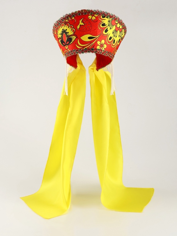 Карнавальный костюм Карнавальный костюм"Народные гуляния хохлома красная"накидка,кокошник,,р-р42-50