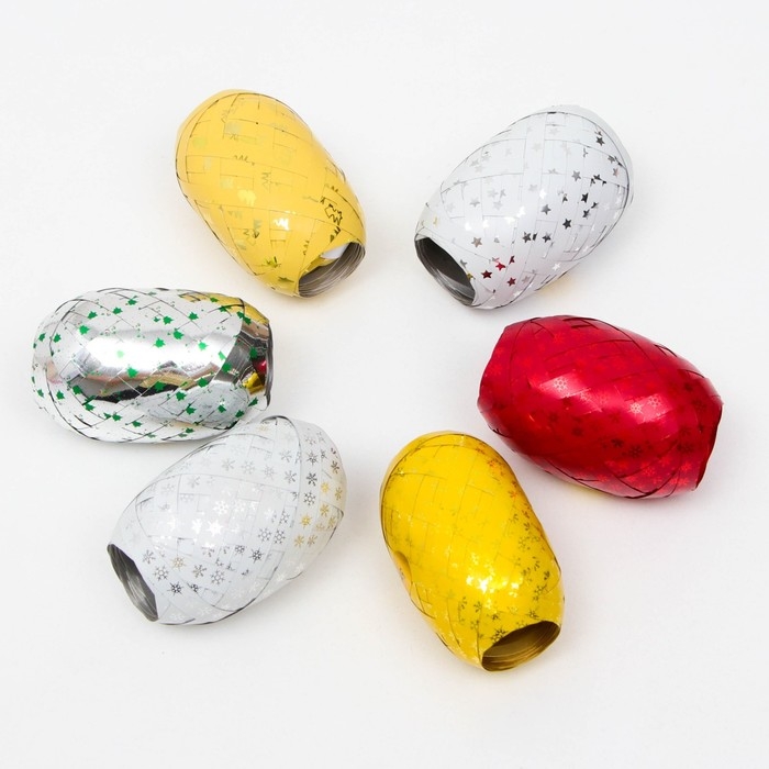 Новый год. Лента для декора и подарков новогодняя Новый год. Лента для декора и подарков новогодняя "С новый годом!" 0,5 см х 10 м, цвета МИКС.