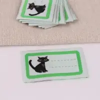 Нашивка «Кошка», 5.5×3.2 см, 10 шт., зелёная
