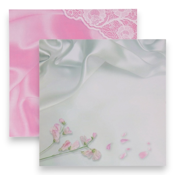 Фотофон двусторонний картон плотность 350 гр Фотофон двусторонний картон плотность 350 гр "Шёлк, кружево и цветы" 50х50 см