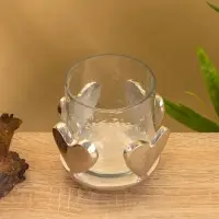 Подсвечник со стеклом &laquo;Сердце&raquo;, 10&times;10&times;10 см, алюминий