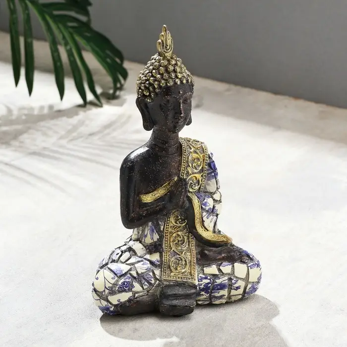 Фигурка полистоун TAKE IT EASY &laquo;Будда; ладони&raquo;, мозаика, 15&times;8&times;21 см