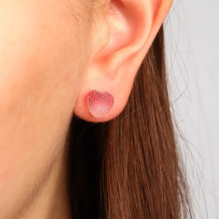 Серьги, набор украшений &laquo;Минни Маус и Дино&raquo;, розовые, золотой