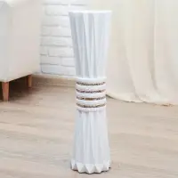 Ваза напольная &laquo;Геометрия люкс&raquo;, пояс, 16&times;60 см, керамика, белая