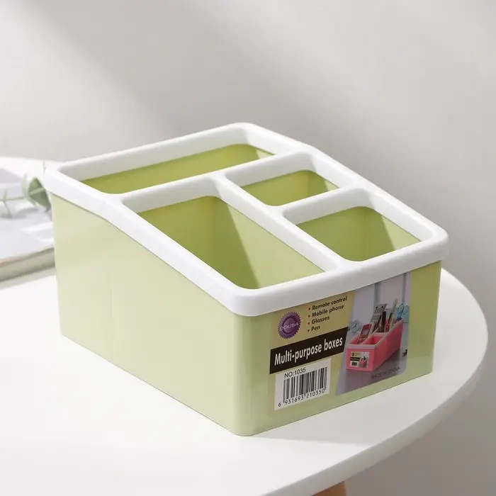 Подставка для домашних мелочей, 4 секции, 18×14.5×9,5 см, цвет МИКС