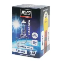 Галогенная лампа AVS ATLAS BOX/5000К/ H27/881.12V.27W.коробка 1шт.