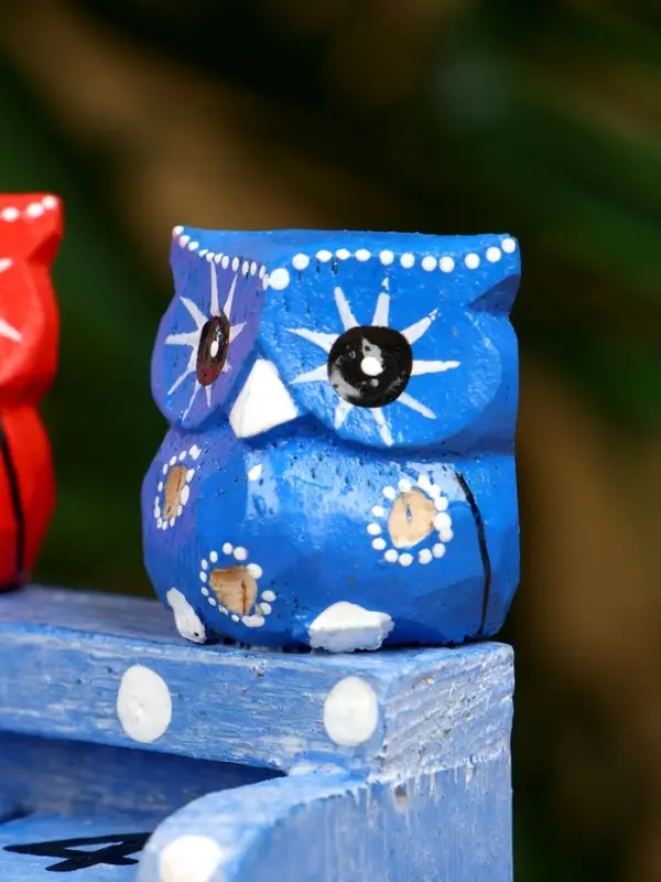 Календарь настольный «Пара совят», 8×4×9.5 см, дерево, синий, красный Календарь настольный «Пара совят», 8×4×9.5 см, дерево, синий, красный