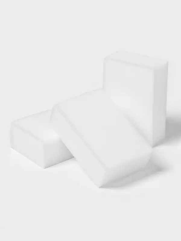 Губки меламиновые для удаления пятен Доляна, 3 шт., 9&times;6&times;3 см