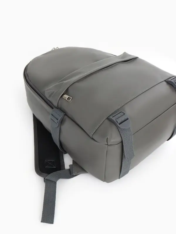 Рюкзак молодёжный на молнии, 3 кармана, размер 29&times;12&times;42 см, серый