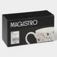 Набор кружек Magistro Terazzo, 350 мл, 2 шт., фарфор, белый